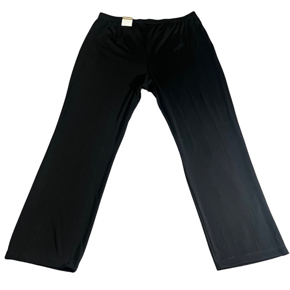 Chico’s Black Pull On Straight Pants Size 3 (16 US) Traveler style - Picture 3 of 14